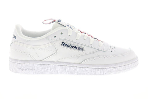 Reebok Club C 85 MU EG5264 Womens White Leather Lace Up Sneakers Shoes 