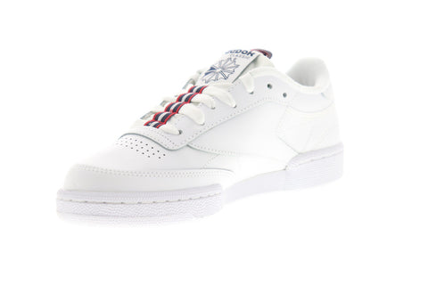 Reebok Club C 85 MU EG5264 Womens White Leather Lace Up Sneakers Shoes 
