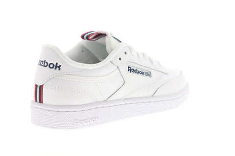 Reebok Club C 85 MU EG5264 Womens White Leather Lace Up Sneakers Shoes 