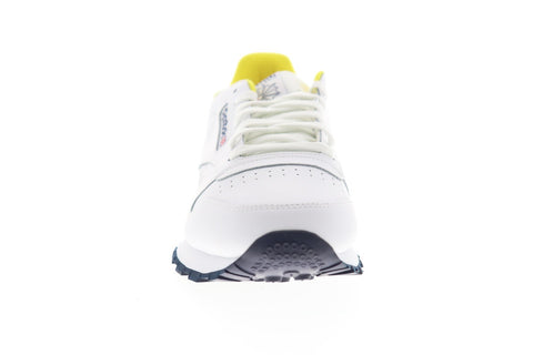 Reebok Classic Leather EG5275 Mens White Leather Lace Up Low Top Sneakers Shoes
