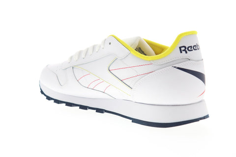 Reebok Classic Leather EG5275 Mens White Leather Lace Up Low Top Sneakers Shoes