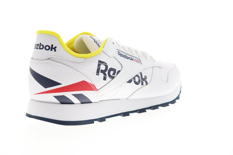 Reebok Classic Leather EG5275 Mens White Leather Lace Up Low Top Sneakers Shoes
