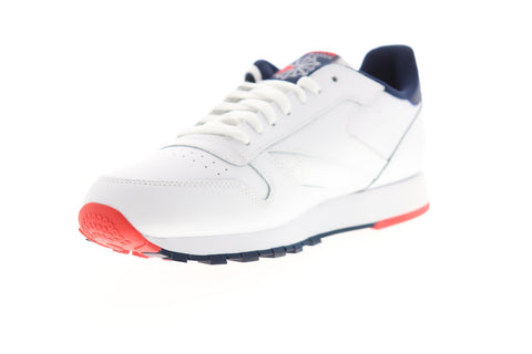 Reebok Classic Leather Mu EG6420 Mens White Lace Up Low Top Sneakers Shoes