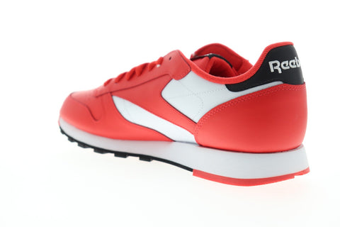 Reebok Classic Leather MU EG6422 Mens Red Leather Low Top Sneakers Shoes