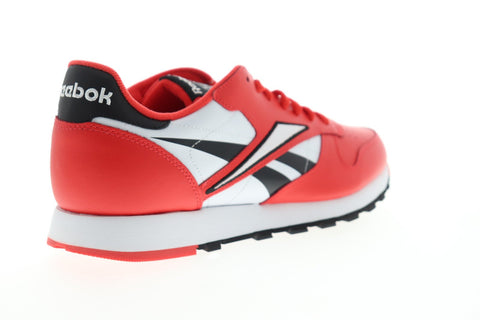 Reebok Classic Leather MU EG6422 Mens Red Leather Low Top Sneakers Shoes