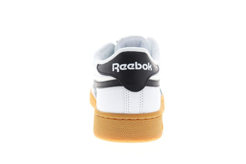 Reebok Club C Revenge Mens White Leather Low Top Lace Up Sneakers Shoes