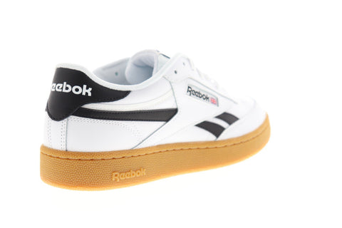 Reebok Club C Revenge Mens White Leather Low Top Lace Up Sneakers Shoes
