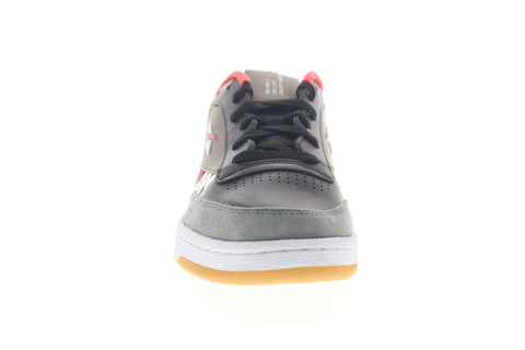 Reebok Club C 85 MU EH0139 Mens Black Leather Lace Up Low Top Sneakers Shoes
