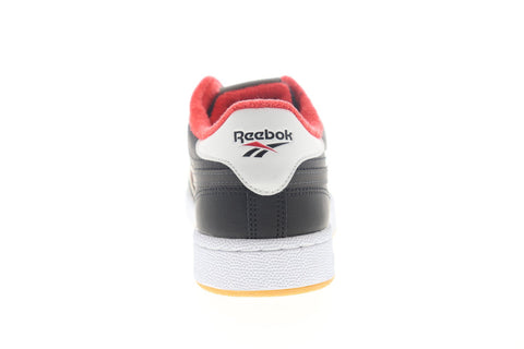Reebok Club C 85 MU EH0139 Mens Black Leather Lace Up Low Top Sneakers Shoes
