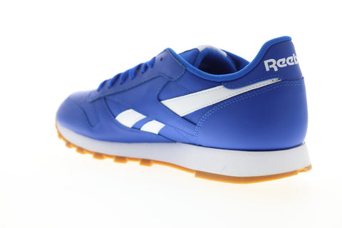 Reebok Classic Leather MU EH0195 Mens Blue Leather Low Top Sneakers Shoes