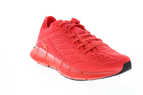 Reebok Zig Kinetica EH1723 Mens Red Mesh Lifestyle Sneakers Shoes