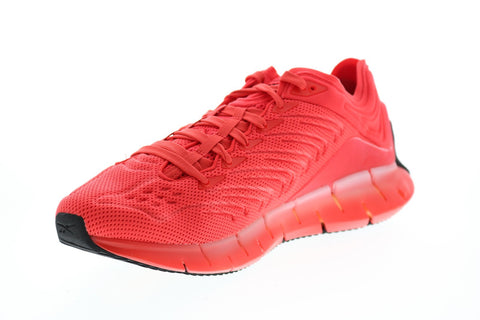 Reebok Zig Kinetica EH1723 Mens Red Mesh Lifestyle Sneakers Shoes