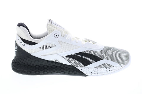 Reebok Nano X EH3094 Mens White Mesh Athletic Lace Up Cross Training Shoes
