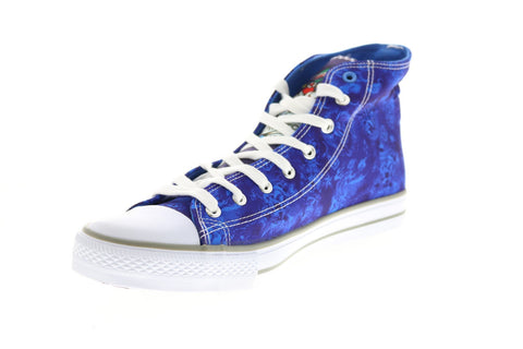 Ed Hardy Eagle EH9037H Mens Blue Canvas Lace Up Lifestyle Sneakers Shoes