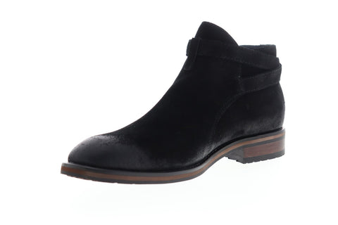 English Laundry Formby EK531S50 Mens Black Suede Strap Chelsea Boots Shoes