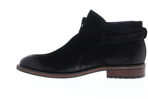 English Laundry Formby EK531S50 Mens Black Suede Strap Chelsea Boots Shoes