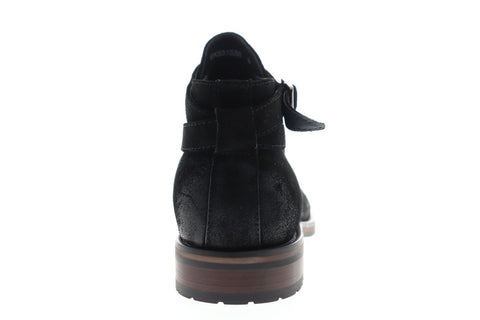English Laundry Formby EK531S50 Mens Black Suede Strap Chelsea Boots Shoes