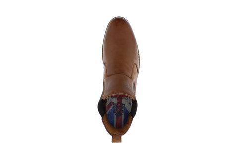 English Laundry Thurston EL2509B Mens Brown Leather Slip On Chelsea Boots
