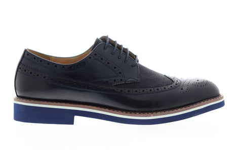 English Laundry Balham ELC2043 Mens Blue Leather Dress Lace Up Oxfords Shoes