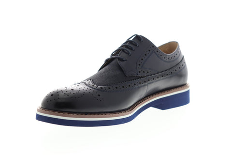 English Laundry Balham ELC2043 Mens Blue Leather Dress Lace Up Oxfords Shoes