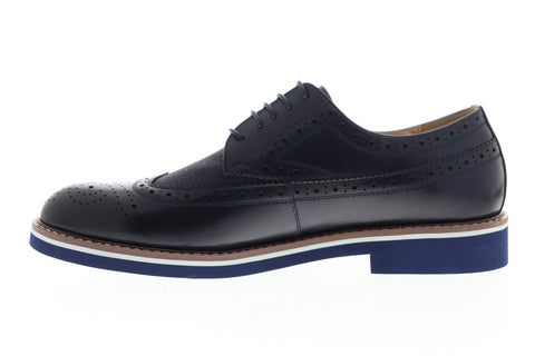 English Laundry Balham ELC2043 Mens Blue Leather Dress Lace Up Oxfords Shoes