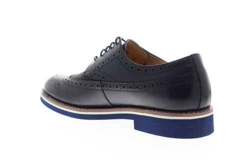 English Laundry Balham ELC2043 Mens Blue Leather Dress Lace Up Oxfords Shoes