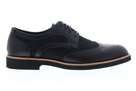 English Laundry Bolton ELC2151 Mens Black Leather Casual Lace Up Oxfords Shoes