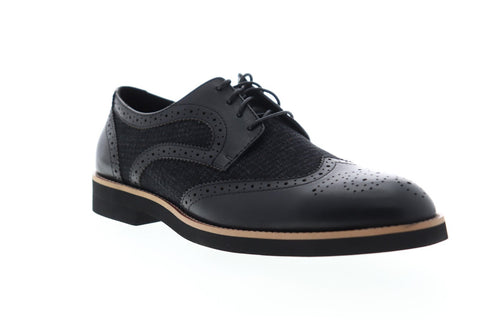 English Laundry Bolton ELC2151 Mens Black Leather Casual Lace Up Oxfords Shoes