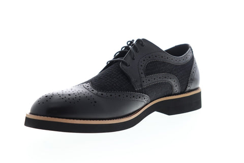 English Laundry Bolton ELC2151 Mens Black Leather Casual Lace Up Oxfords Shoes