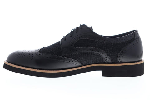 English Laundry Bolton ELC2151 Mens Black Leather Casual Lace Up Oxfords Shoes