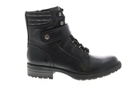 Earth Inc. Everest Alpine Womens Black Leather Zipper Casual Dress Boots