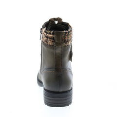 Earth Everest Alpine Boot Womens Green Leather Zipper Casual Dress Boo