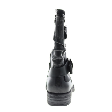 Earth Inc. Everwood Bootie Womens Black Leather Zipper Mid Calf Boots
