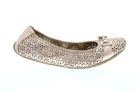Me Too Luna Perf Ballerina EG27720-RSGLD Womens Pink Ballet Flats Shoes