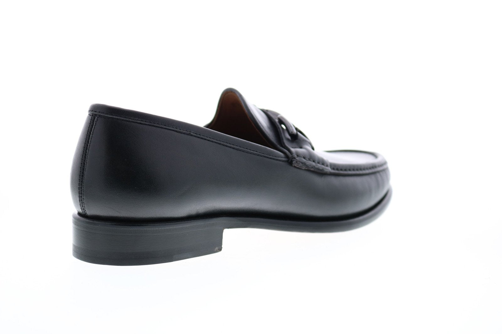 Bruno Magli Enzo Mens Black Leather Slip On Penny Loafers 