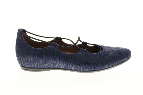 Earthies Essen Printed ESSEN PRINTED-NVY Womens Blue Ballet Flats Shoes
