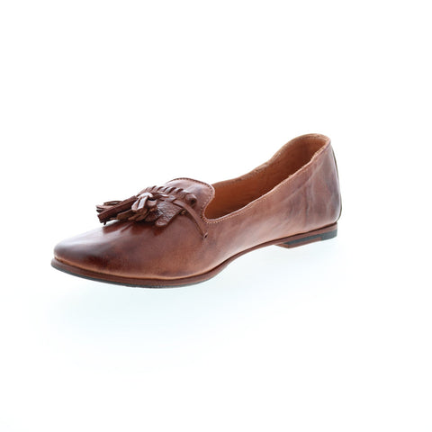 BedStu Suzanne F301614 Womens Brown Leather Slip On Loafer Flats Shoes