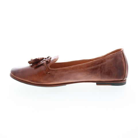 BedStu Suzanne F301614 Womens Brown Leather Slip On Loafer Flats Shoes