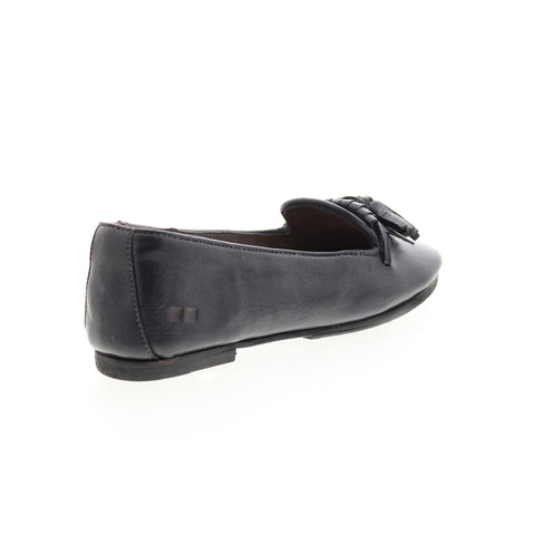 BedStu Suzanne F301614 Womens Black Leather Slip On Loafer Flats Shoes