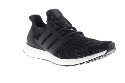 Adidas Ultra Boost Mens Black Canvas Athletic Lace Up Running Shoes