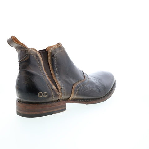 BedStu Prato F461506 Mens Gray Leather Slip On Chelsea Boots