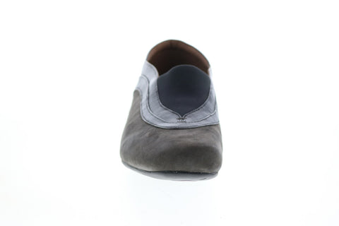 Earthies Ferro Suede Flat FERRO-DGY Womens Gray Loafer Flats Shoes