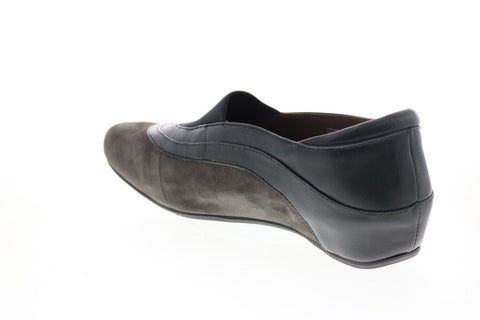 Earthies Ferro Suede Flat FERRO-DGY Womens Gray Loafer Flats Shoes