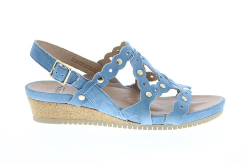 Earth Inc. Ficus Leo Suede Womens Blue Suede Slingback Sandals Shoes