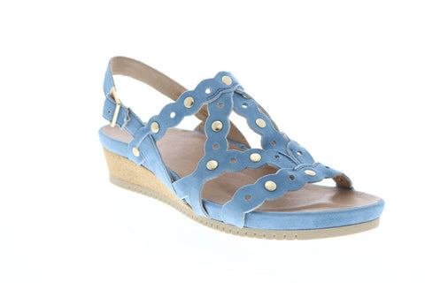 Earth Inc. Ficus Leo Suede Womens Blue Suede Slingback Sandals Shoes