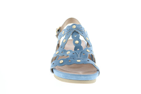 Earth Inc. Ficus Leo Suede Womens Blue Suede Slingback Sandals Shoes