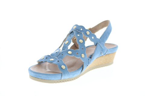 Earth Inc. Ficus Leo Suede Womens Blue Suede Slingback Sandals Shoes