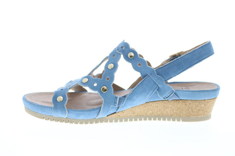 Earth Inc. Ficus Leo Suede Womens Blue Suede Slingback Sandals Shoes