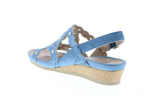 Earth Inc. Ficus Leo Suede Womens Blue Suede Slingback Sandals Shoes