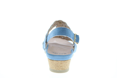 Earth Inc. Ficus Leo Suede Womens Blue Suede Slingback Sandals Shoes